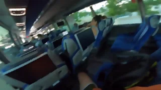 Im getting hotter by showing my dick everywhere until I explode on the bus